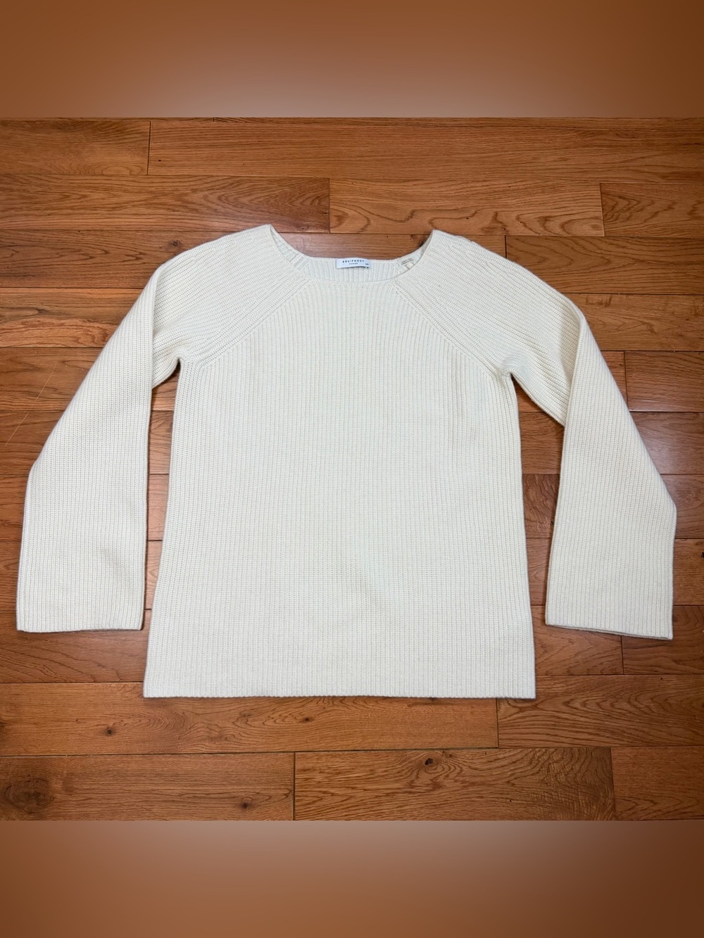 Equipment Femme Cashmere Wool Blend Ribbed Knit Sweater NWOT